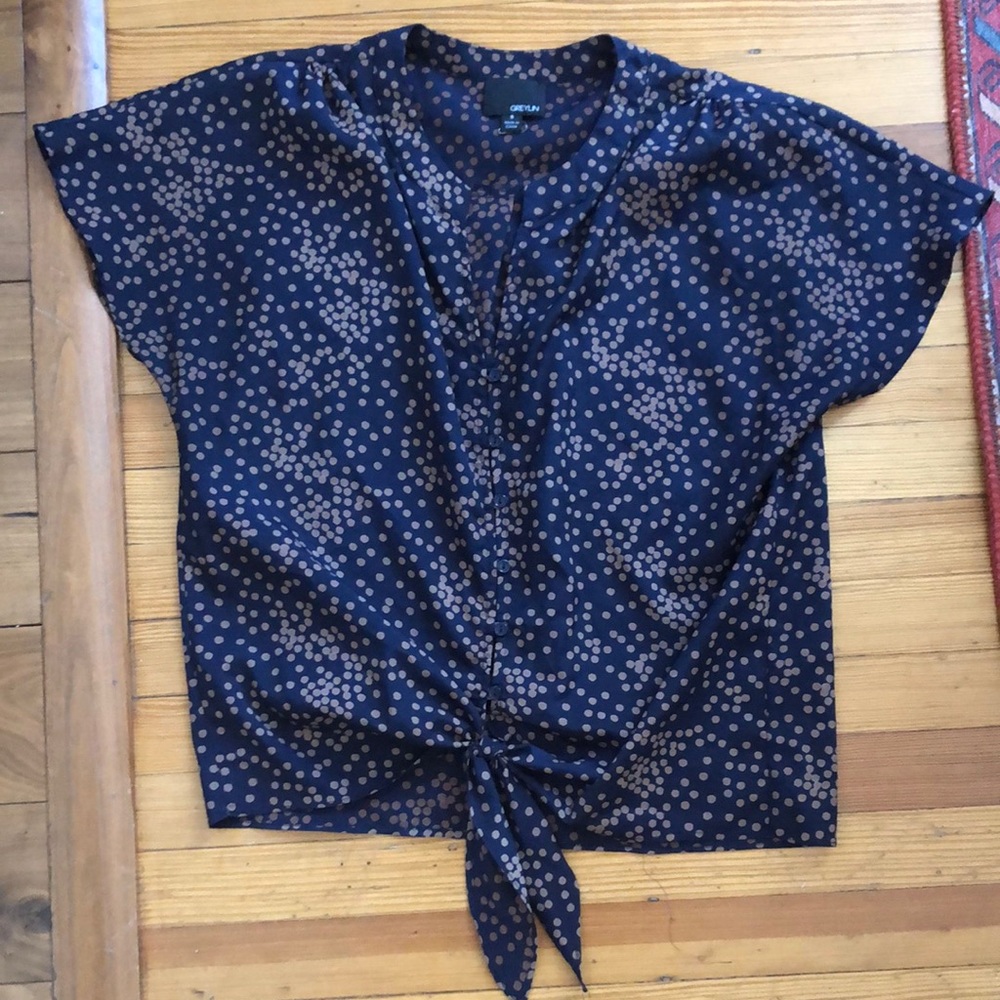 Front tie blouse